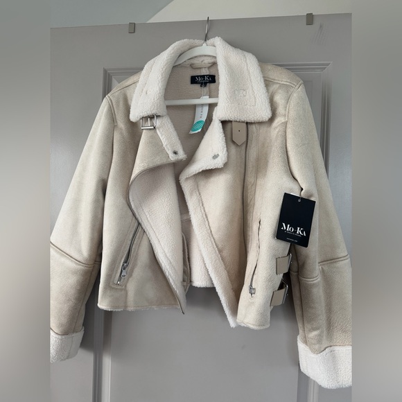 Mo-Ka Women's Cream Teddy Jacket - Picture 3 of 8